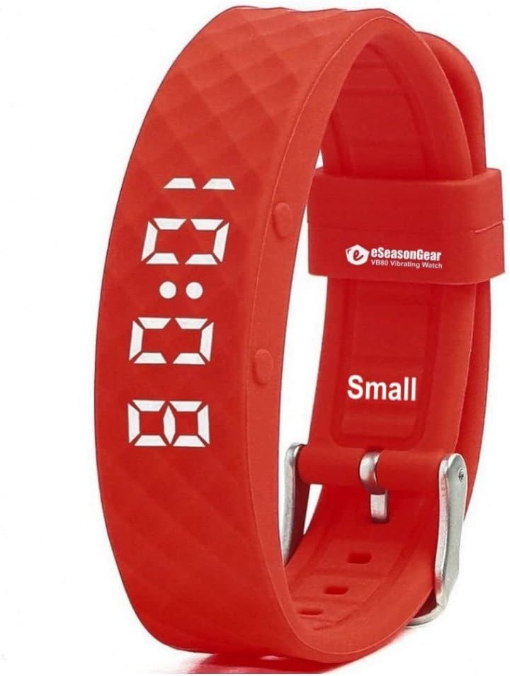 VB80 12 Alarm Vibrating Watch, Silent Vibration Shake Wake ADHD Medication Reminder