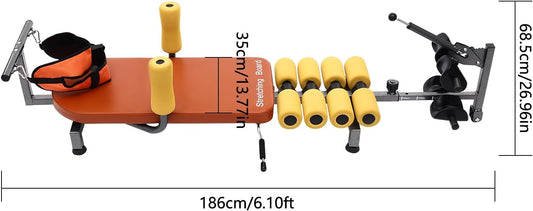 Inline Back Stretch Bench with Cervical Traction, 287 lbs Weight Capacity Portable Inversion Traction Table Neck Stretcher Training Bench Multi-Purpose Workout Bench for Home, Office, School, Gym