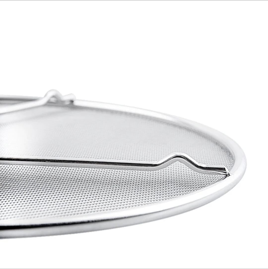 13"Larger Stainless steel splatter guards for frying pan with thermo plastic handles" Keep your kitchen safe & clean by this grease splatter screen!"-Say Goodbye to Oil Splatters!"