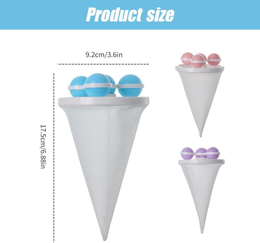 Upgrade Pet Hair Remover for Laundry, 2026 New Reusable Floating Washing Machine Filter Bags, Laundry Pet Hair Catcher Hair Filter Washer Cleaning Mesh Bag for Dog Cat (3 Color)