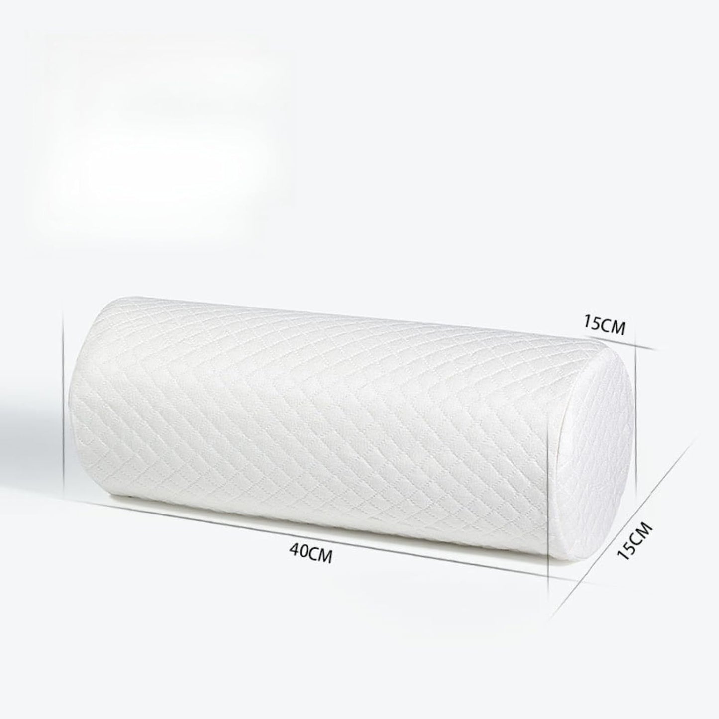 Bogey's Antidote Neck Roll Pillow for Pain Relief Sleeping, Cervical Memory Foam Cylinder Pillow,Travel Bolster Pillow for Bed for Side Sleepers Back Sleeper,15.7 * 6 * 6 inch (White)