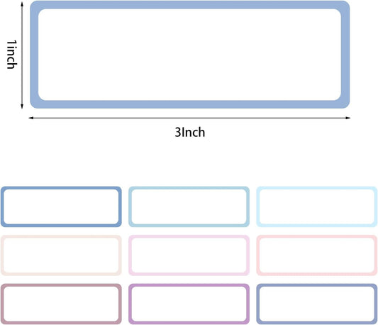 1000 Pcs Removable Freezer Labels 1 x 3 Inch, 10 Colors