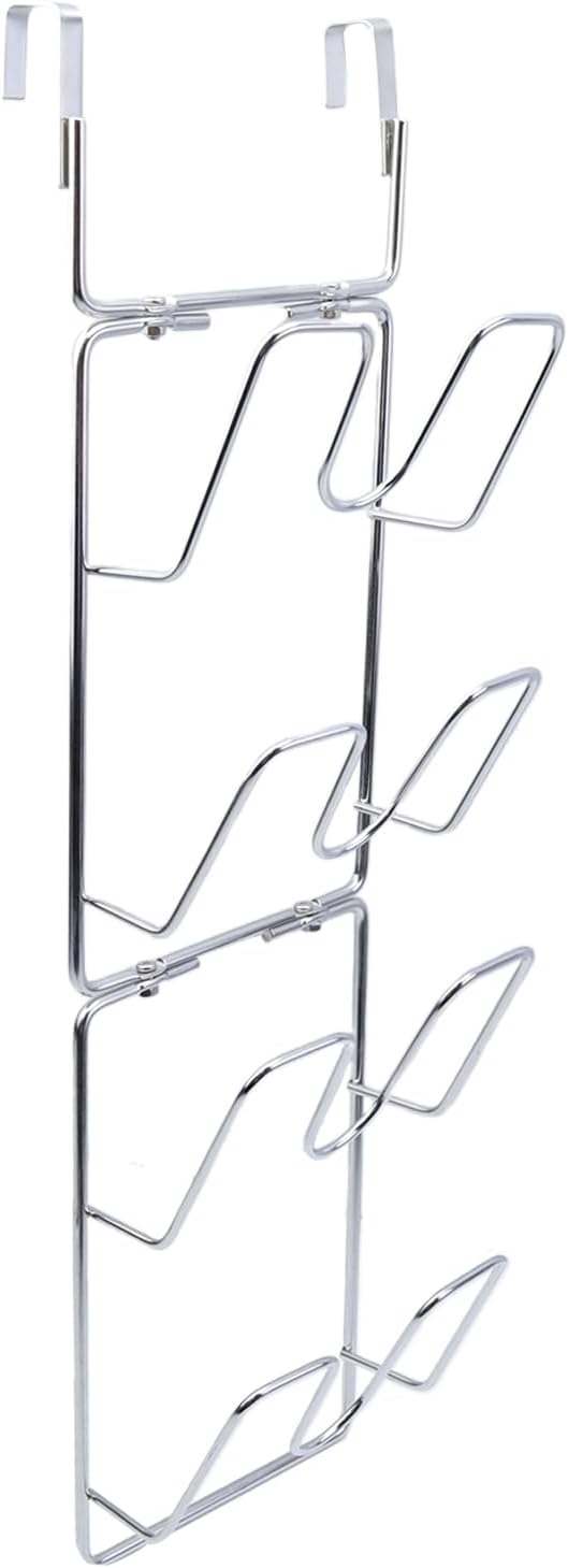 4 Tier Lid Organizer, Wall Mounted Pot Cover Rack, Lid Holder | No Drilling, Stainless Steel, Lid Holder for Kitchen Cabinet