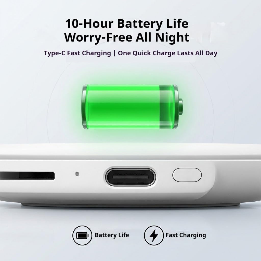 Under Pillow Speaker - Mini Portable Bluetooth Pillow Speaker for Sleeping with White Noise, Timer Ultra-Thin Wireless Sleep Aid Headphones for Adults, Kids, Side Sleepers