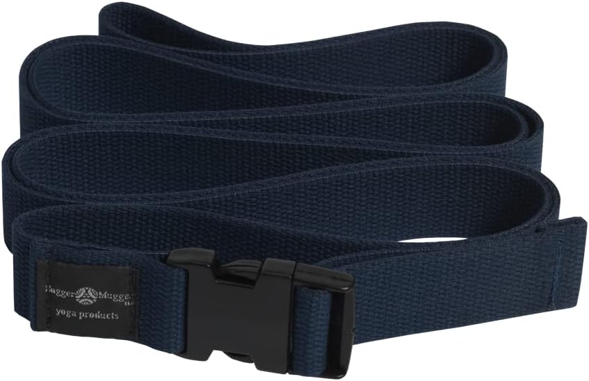 Hugger Mugger Quick-Release 10 ft. Yoga Strap - Gray - Super Strong Cotton, Easy to Attach and Release, Easily Adjustable