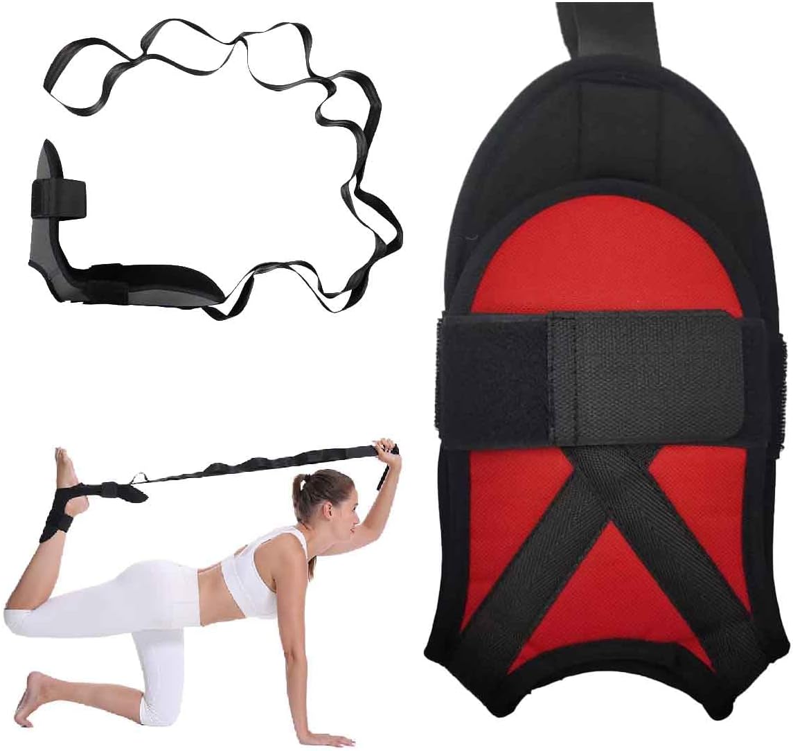 Stretching Strap with Loops and Detachable Foot,Fascia Stretcher,Foot and Calf Stretcher,Increasing Mobility,Foot Leg Stretch Strap for Yoga,Gymnastics,and Flexibility Training