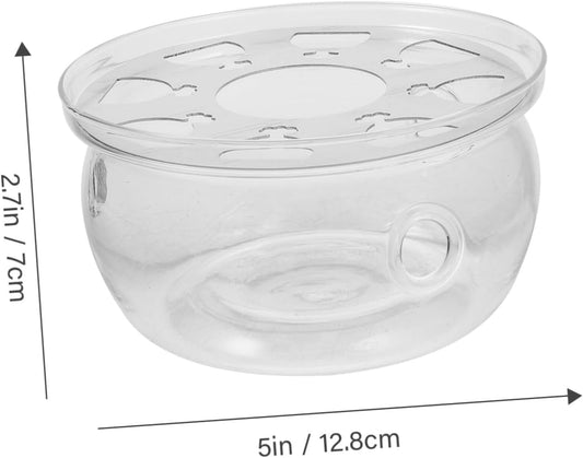 Mobestech Household Teapot Heater Chic Glass Teapot Warmer with Non Slip Base Tea Stove Heating Stand for Heat Preservation and Easy Cleaning Present for Friends and Family