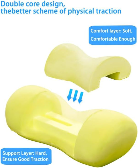 Bespilow Small Neck Roll Pillow for Sleeping, Neck Pillows for Pain Relief | Travel Cervical Support Pillow for Bed Sleep, Round Contour Memory Foam Bolster for Back Sleepers, Breathable Cover, Odorless