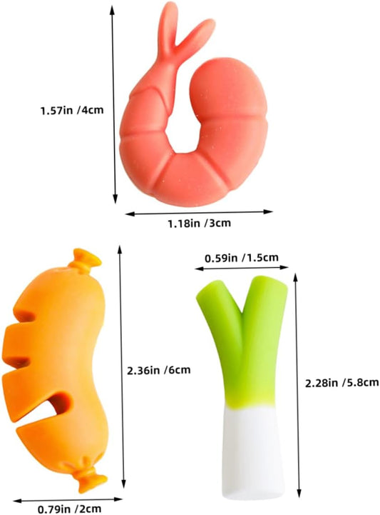 3pcs Silicone Kitchen Pot Lid Lifter and Spill Stopper Boil-over Cooking Tool for Easy Use Unique Design for Stews and Soups Kitchen Accessory for Clean Cooking