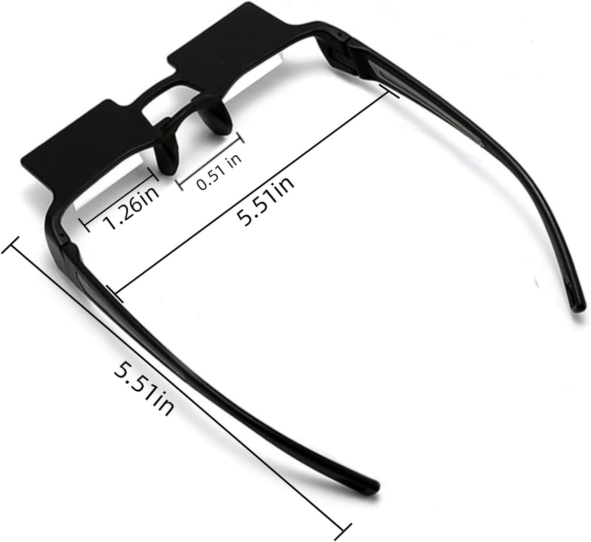 CHANGAR Prism Glasses Light-weight Lazy Glasses Horizontal Reading Spectacles 90° Vision Neck Protection Prism Glasses for Bedridden Lying Down Reading and Watching TV/Mobile Phone in Bed