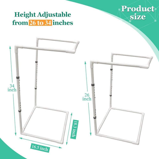 Blanket Lifters for Foot of Bed Feet Cradle Raiser Sheet Lifter Blanket Lift Support Holder Hospital Bed Rail Assistance Toe Care Leg Ankle Surgery Recovery Adjustable Height (26"- 34")