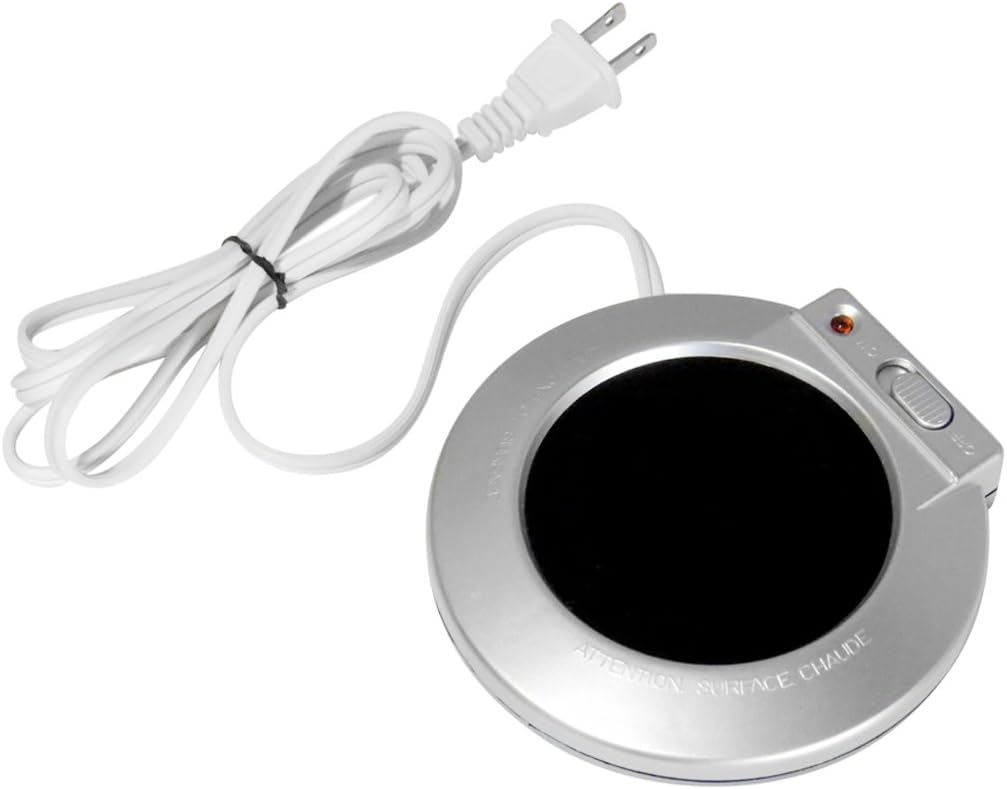 Evelots Electric Mug Warmer - Black - 16W - Stainless Steel
