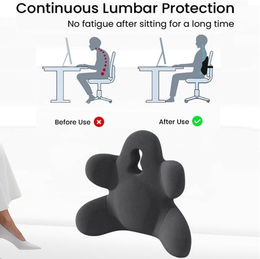 Lumbar Support Pillow for Office Chair, Back Support Pillow for Car, Chair | Office Chair Back Support Improve Lower Back Pain Relief & Sitting Posture, Memory Foam Back Cushion for Long Sitting