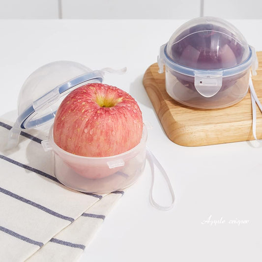 AYCCNH 2 Pack Onion Storage Container and Tomato Lemon Apple Produce Saver Holder, Portable Fruit and Vegetable Food Storage Keeper Containers for Fridge
