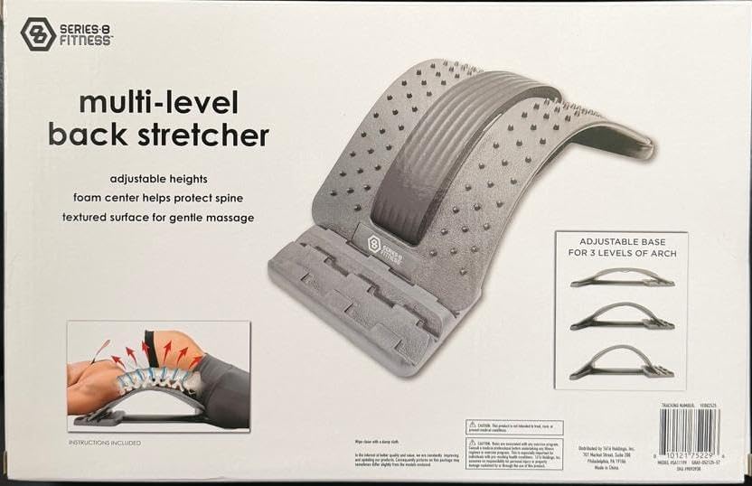 Multi Level Back Stretcher | 3 Adjustable Heights, Foam Center, Spine Protection, Massage Surface