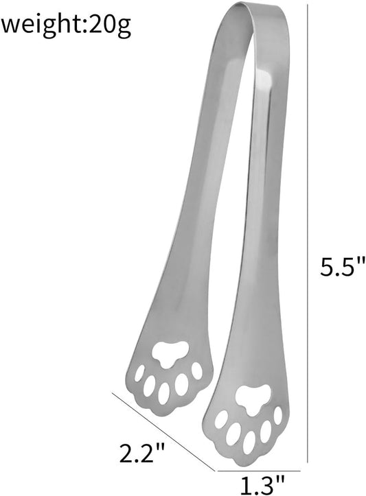 Keewah Small Bear Paw Serving Tong 6 Pack, 5.4 x 1.3 inch, Stainless Steel
