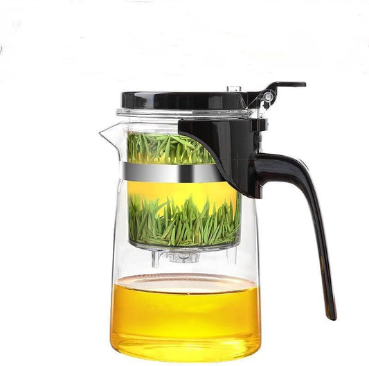 500ML Glass Teapot with Detachable Infuser Filter Teapot for Loose Leaf Tea