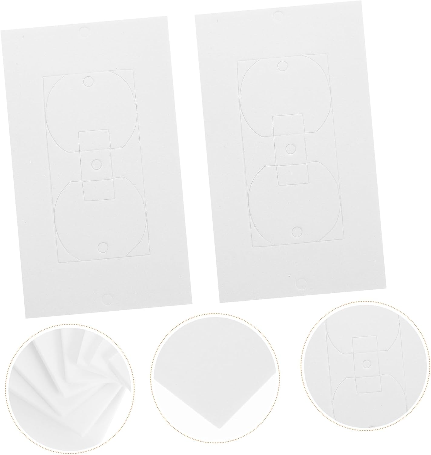 LIFKOME 50pcs Wall Socket Insulation Pads for Electrical Outlets Weatherproof Foam Gaskets Use Insulation Sealers for Home and Office Safety