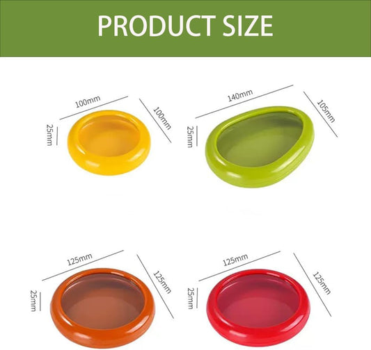EWUVP Avocado Saver and Tomato Holder, 4pcs Reusable Storage Containers for Fridge, Fruit and Veggie Storage Container - Ideal for Avocados, Tomatoes, Apples, Garlic, Onions, and More