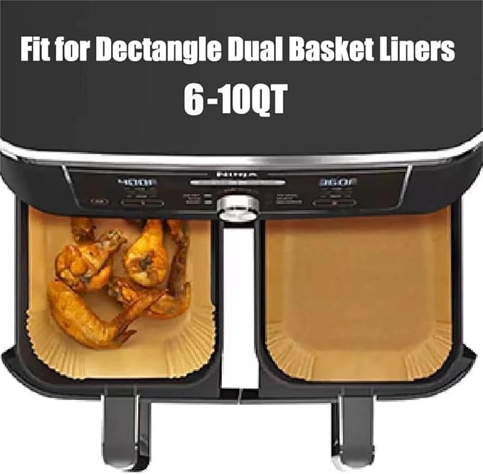 7.5 Inch Air Fryer Parchment Paper Liners Square,150 Pcs Non-stick &Oil-proof Air Fryer Liners Disposable for 2-5 QT Frying,Baking,Roast