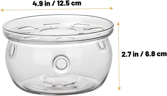 High Borosilicate Glass Tea Warmer Base Elegant Teapot Heating Accessory for Tea Ceremony Housewarming Birthdays Decorative Practical Design