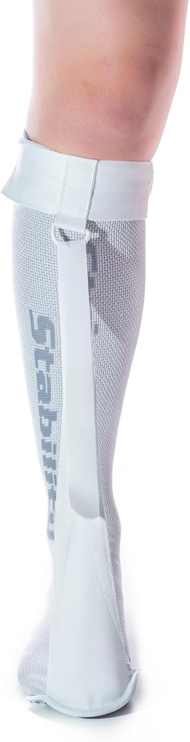 White Strap Sock for Plantar Fasciitis, Achilles Tendonitis, Tight Calves (1 Regular)