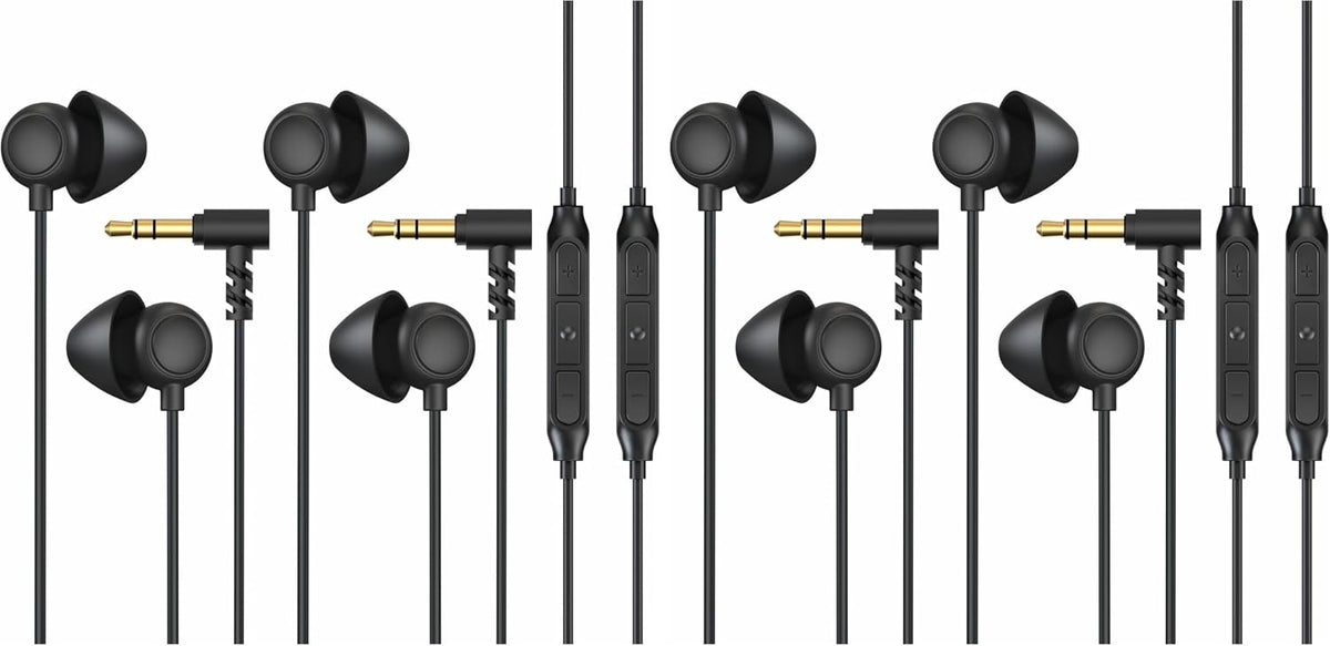 Hearprotek Sleep Earbuds, 2 Pairs Soft Comfortable in-Ear Earphones with Mic-Low Profile Noise Reduction Headphones for Sleeping on Side, Yoga, Travel