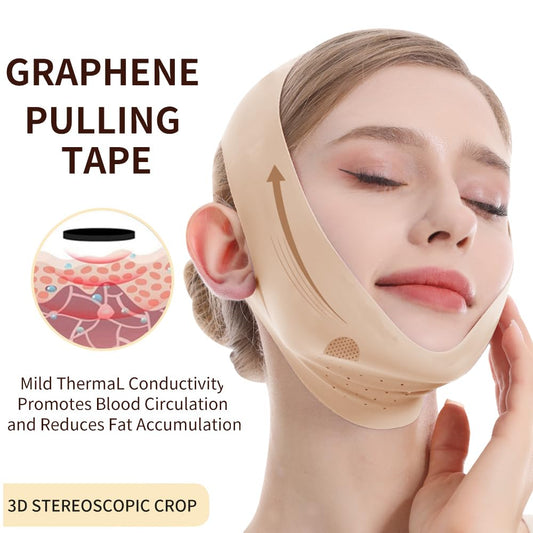 V-Line Lifting Mask, Chin Strap for Sleeping, Jawline Wrap, Medium, Pink