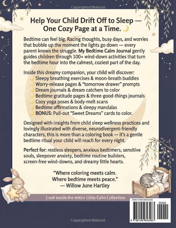 My Bedtime Calm Journal: A Gentle Wind-Down Coloring & Reflection Book: 100+ Sleepy-Time Activities for Kids Ages 6-10