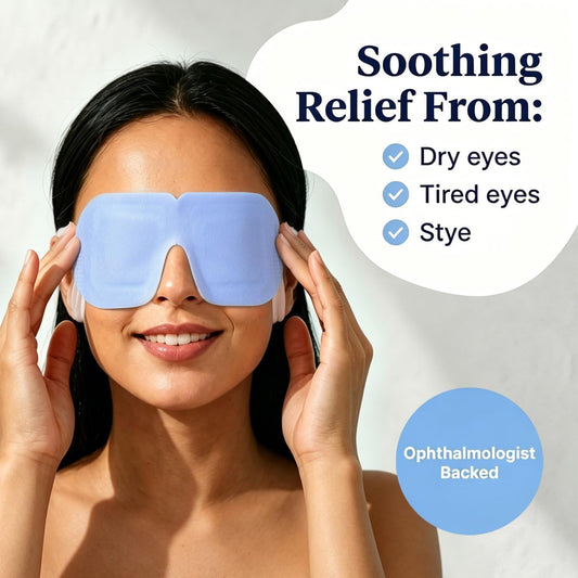 Facemoon 30 Pack Self-Heating Steam Eye Masks for Dry Eyes: Moist Heat Warm Compress for Stye Fast Relief & Digital Eye Strain, FSA Eligible HSA Disposable Heated Eye Mask, Unscented Travel Ready