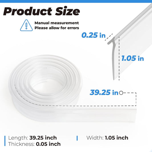 PalpitateC Shower Door T Drip Sweep Angled Gray Vinyl Framed Sweep fit for in Swing or Out Swing Doors Shower Door Bottom Sweep for Frameless Shower Door Seal 36" Long