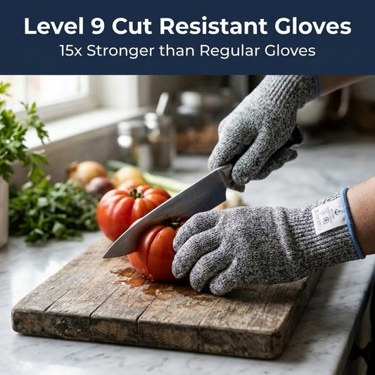 Premium Level 9 Cut Resistant Gloves for Food Prep, Butcher, Fish Cleaning, Meat Cutting, Mandoline