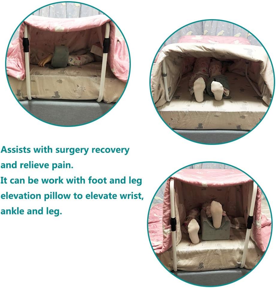 Zelen Blanket Lifter Foot Surgery Tent Cradle Bed Sheet Lifter Blanket Lift Bar Support Medical Tent Adjustable Bed Foot Protector for Feet Ankle Surgery Recovery Arthritis Leg Cramps Gout Care