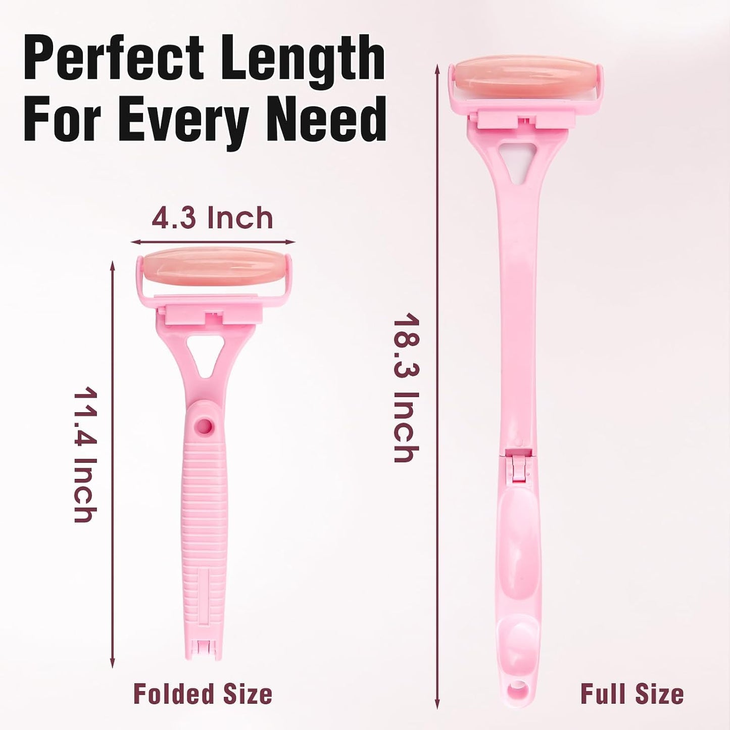 Foldable Manual Leg Massage Rollers for Neck Back, Back Massage Rollers | Women Leg Massager Roller, 3Rollers with Storage bag, Dual Hot and Cold Use Body Roller for Facial, Sturdy and Portable Pink
