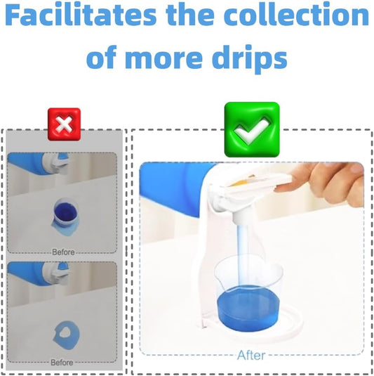 2 Pack Laundry Detergent Holder & Organizer with Plastic Drip Catcher - One-Hand Operation, Easy-Clean Tray, Sturdy ABS for 1.7'' Nozzles