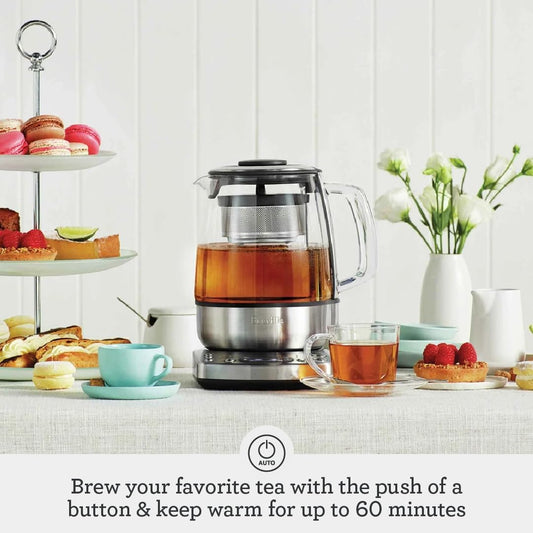 Breville BTM800XL Tea Maker Infuser and Kettle, Brushed Stainless Steel | Bring out the unique flavors and aromas of any tea with 5 temperature presets for precise brewing | 51 fl oz capacity