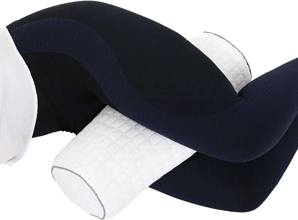 Kingnex Cylinder Bolster Roll Pillow for Sleeping on Back or Side 20x8