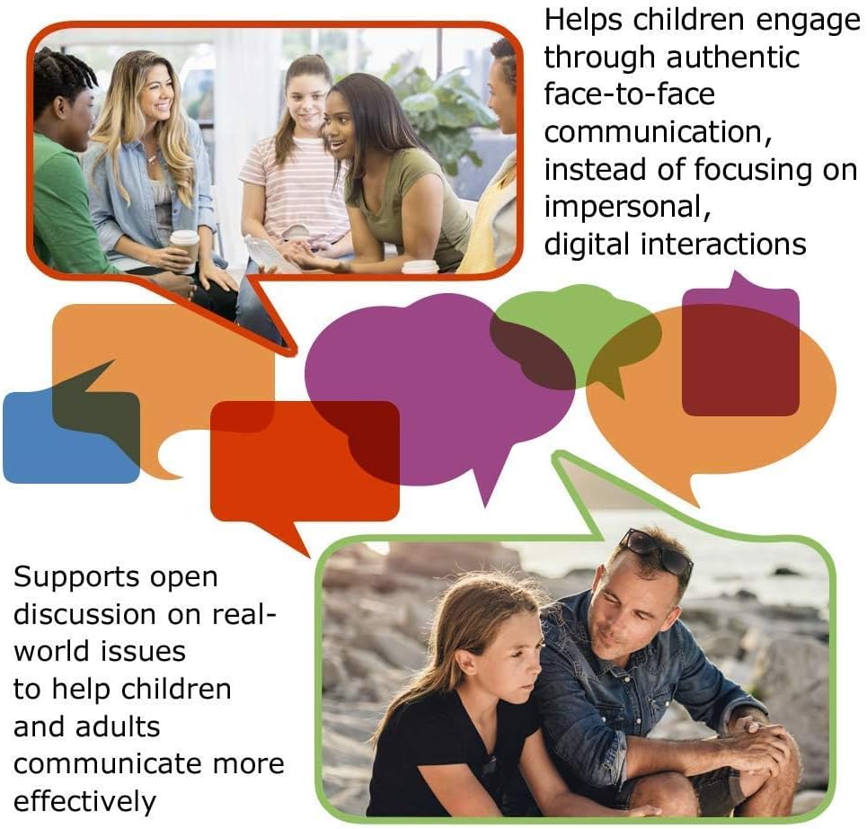 Face to Face Transitions - Elementary to Middle School Conversation Game, Conversation Starters for Students, Parents, and Teachers, 96 Scenario Cards, Ages 10+