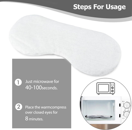Moist Heat Eye Compress&Microwave Hot Eye Mask for Dry Eyes,Heated Eye Mask Natural and Healthy Therapies