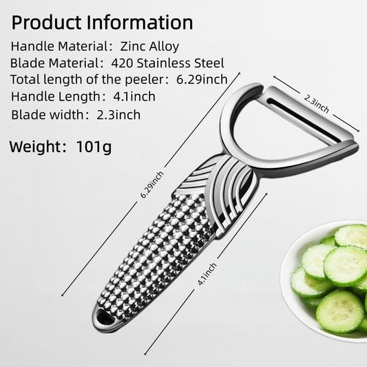 Swivel stainless steel Vegetable Peeler | Die-cast body — avoids cracking or blade detachment over time