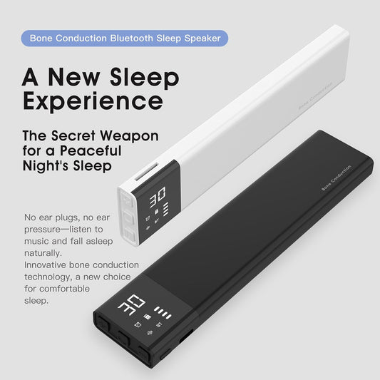 Under-Pillow Speaker for Sleeping - Bluetooth White Noise Sound Machine, Bone Conduction Bluetooth Under Pillow Speaker with 36 Soothing Sounds, Timer, TF Card Support for Side Sleepers & Deep Sleep