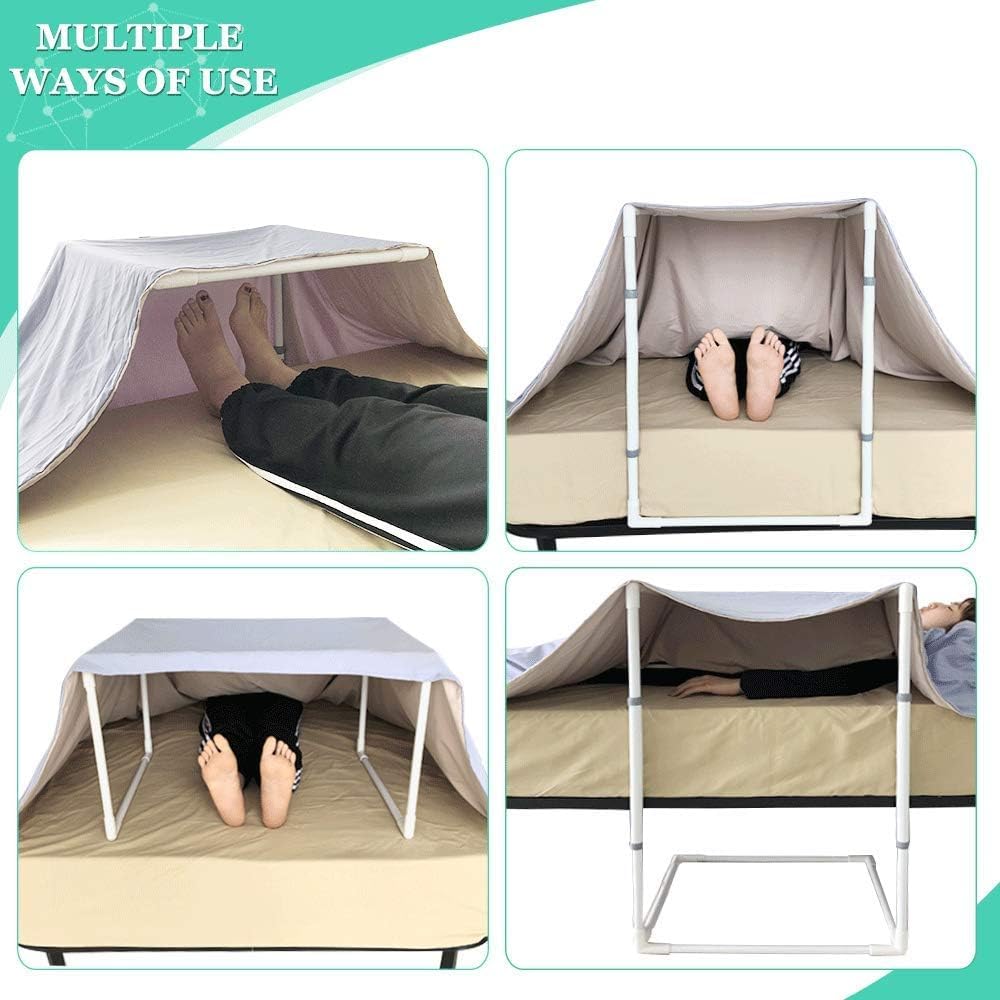 Blanket Lifters for Foot of Bed Feet Cradle Raiser Sheet Lifter Blanket Lift Support Holder Hospital Bed Rail Assistance Toe Care Leg Ankle Surgery Recovery Adjustable Height (26"- 34")