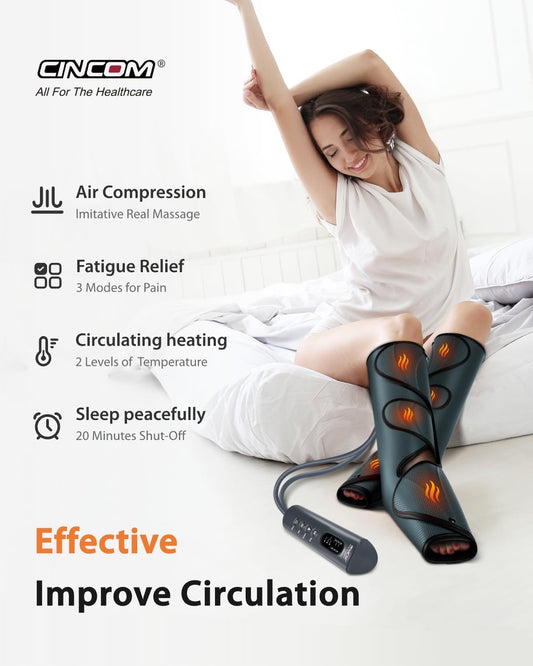CINCOM Leg Massager with Heat and Air Compression FSA - HSA