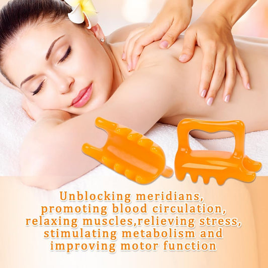 KOOBOOK Fascia Cellulite Massager Resin Massage Tool for Neck Shoulder Leg | Fascia Blaster Tool for Face Back Arms Pain Relief,Great for Acupoint Therapy and Guasha
