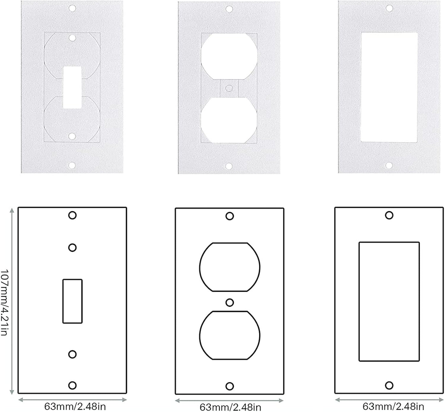60Pcs Wall Plate Insulation Gasket Wall Gasket, Outlet Insulation Weatherproof Outlet Insulation Pad Socket Outlet Sealer for Electrical Outlet Plates Switch Covers