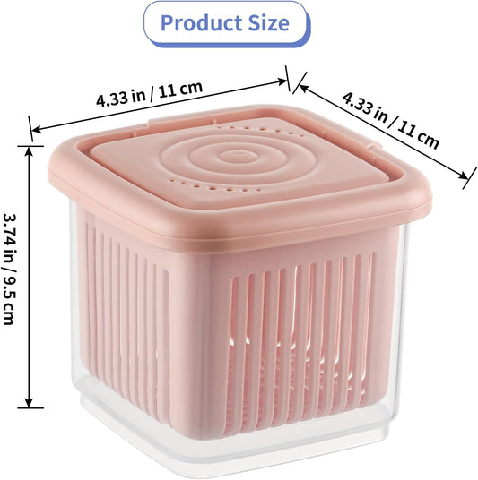 MOLIGOU 4 Pcs Berry Basket and Colander, Berry Storage Container for Fridge, Small Fruit Container for Grape, Cherry