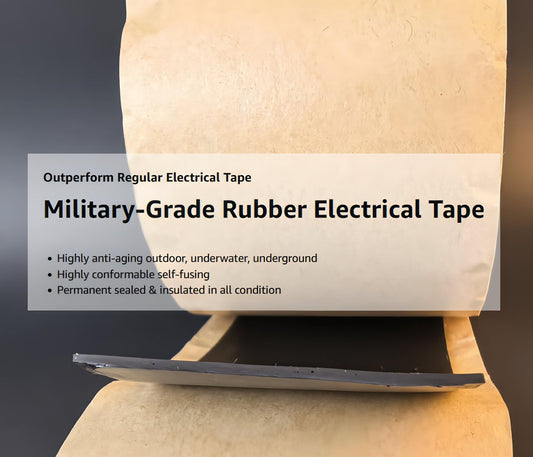 2" x 12FT Military-Grade Self-Fusing Tape | 65mil Thick | Silicone-Butyl Composite | IP68 Permanent Waterproof Seal & 35KV Insulated| for Heavy-Duty Pipe, Electrical & Outdoor Repair
