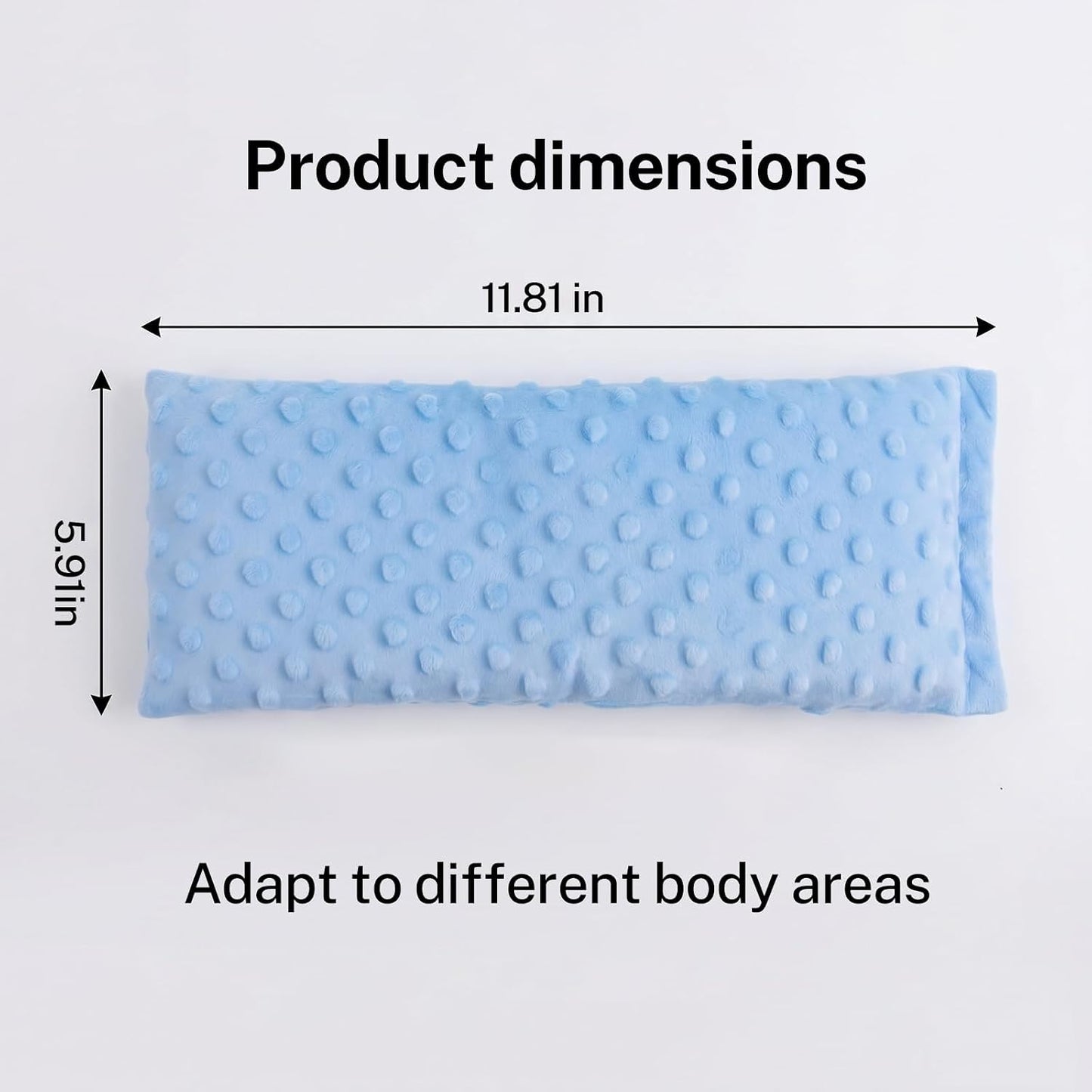 Microwavable Heating Pad with Washable Cover, Flaxseed Microwave Hot Pack, Moist Heat Compress Pillow for Hot & Cold Therapy, Non-Electric & Portable, 11.81 x 5.9 Inch