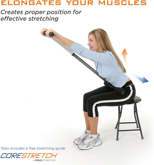 ProStretch CoreStretch, Adjustable Stretcher for Back & Shoulder Pain | Upper and Lower Back Stretcher, Physical Therapy Tool for Back & Shoulder Pain Relief