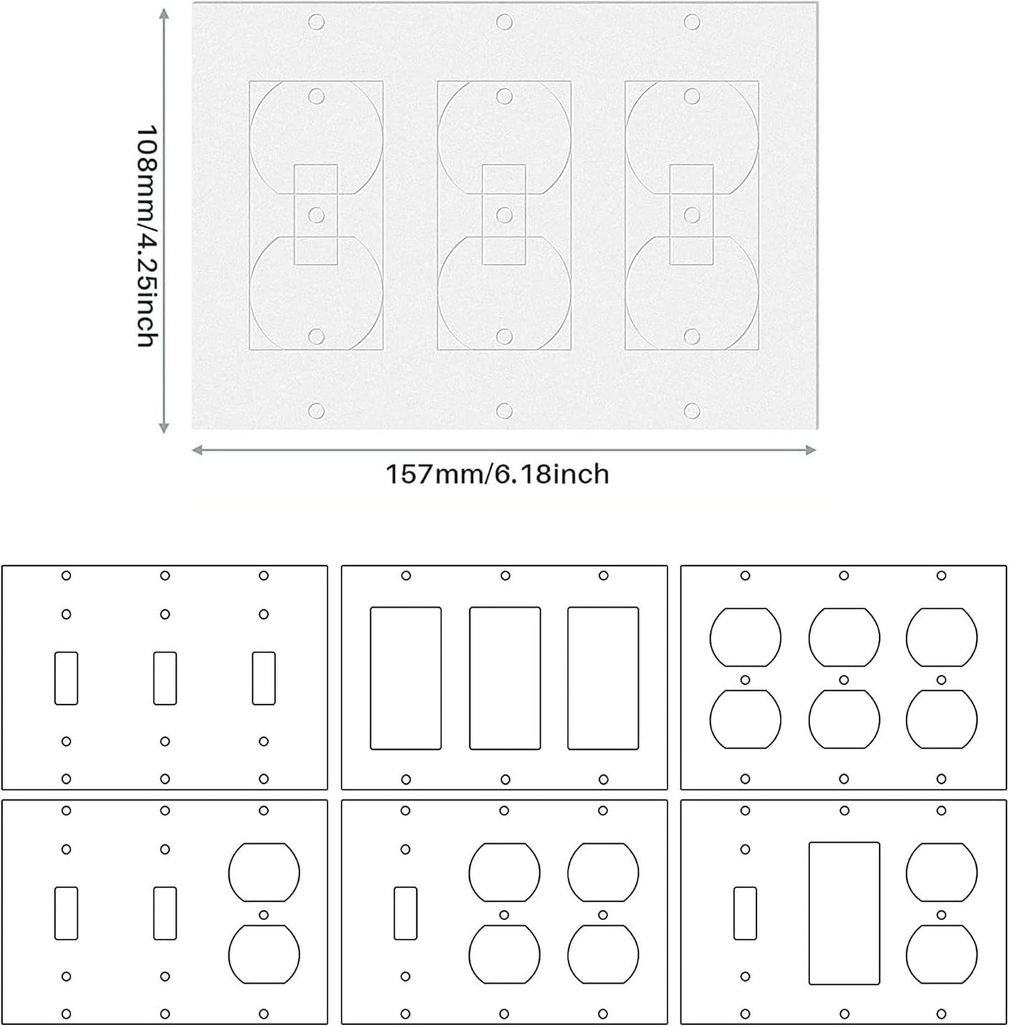 70Pcs Wall Plate Insulation Gasket Wall Gasket, Outlet Insulators and Draft Sealers Weatherproof Gasket Sealer Energy Saving for Electrical Outlet Plates Switch Covers